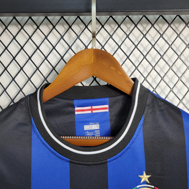 Camisa Inter de Milão Home 09/10 Retrô - Azul e Preta